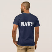 Mannen Navy T-shirt (Achterkant volledig)