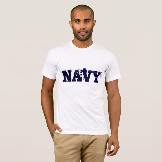 Mannen Navy T-shirt (Voorkant volledig)