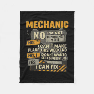 Mannen nee ik negeer je mechanische moersleutel Hu Fleece Deken