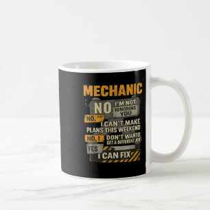 Mannen nee ik negeer je mechanische moersleutel Hu Koffiemok