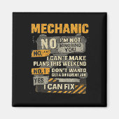 Mannen nee ik negeer je mechanische moersleutel Hu Magneet (Voorkant)