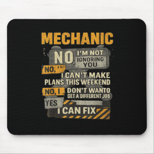 Mannen nee ik negeer je mechanische moersleutel Hu Muismat