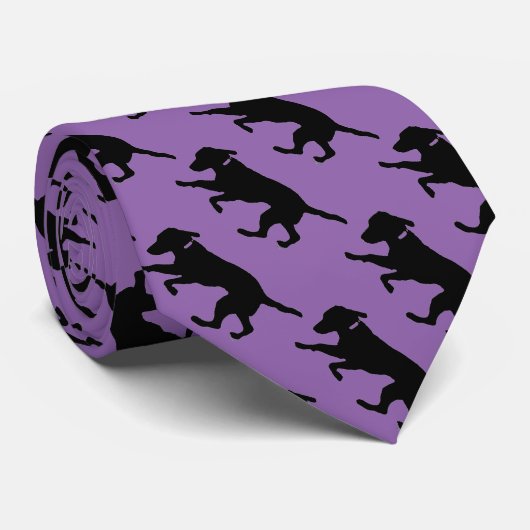 Mannen nektie afspeelbaar zwart labafdruk stropdas (Opgerold)