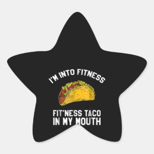 Mannen Ness Faco Funny Mexican Gym Taco Lovers Ster Sticker