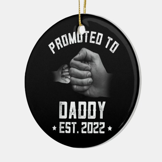 Mannen New Dad Fun Zwangerschap Aankondiging promo Keramisch Ornament (Links)