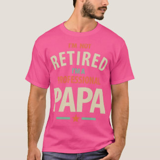 Mannen niet-gepensioneerde Papa-kerstvader opa T-shirt