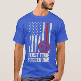 Mannen nieuwe eerste keer dat pap leren voetbal t-shirt