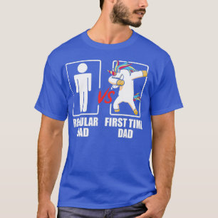 Mannen nieuwe eerste keer vader om eenhoorn papa t-shirt