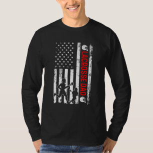 Mannen nieuwe vader binnenkort Lacrosse Daddy Retr T-shirt