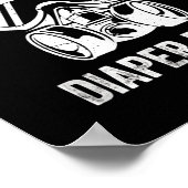 Mannen nieuwe vader voorbereid op luidere, grappig poster (Hoek)