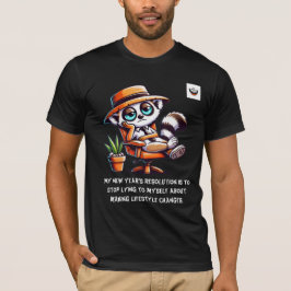Mannen Nieuwjaar Eerlijke Resolutie T-shirt