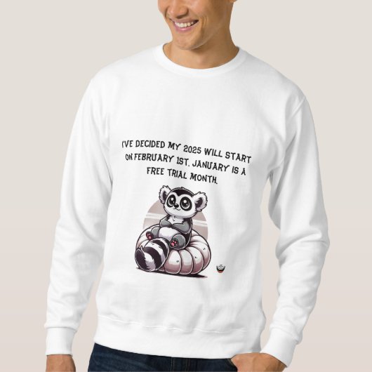 Mannen Nieuwjaar Grappige Resolutie Trui (Voorkant)
