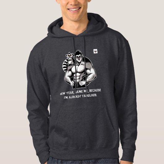Mannen Nieuwjaar, Same Me Dark Hoodie (Voorkant)