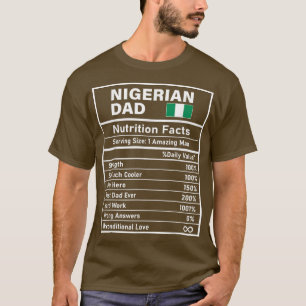 Mannen Nigeriaanse pap Nutrition Feit Vaderdag Nat T-shirt