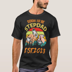 Mannen niveau omhoog naar papa binnenkort om stepd t-shirt