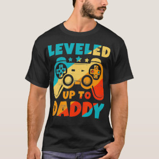 Mannen Niveau tot papa papa Zwangerschapsaankondig T-shirt
