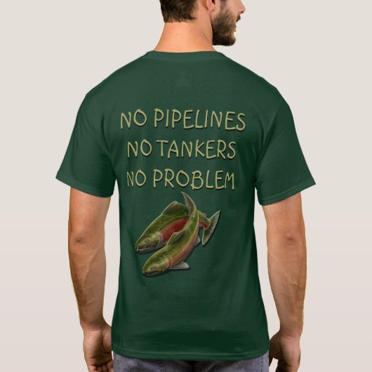 Mannen No Pipeline T-shirt Aangepaste Tekst Shirt (Achterkant)