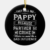 Mannen noemen me Pappy T-shirt kerstdag Keramisch Ornament (Voorkant)