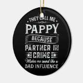 Mannen noemen me Pappy T-shirt kerstdag Keramisch Ornament (Links)