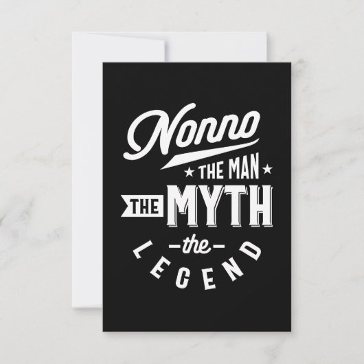 Mannen nonnen Het Man De mythe de legende T-shirt  RSVP Kaartje (Voorkant)