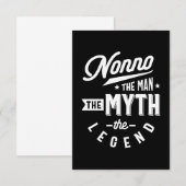 Mannen nonnen Het Man De mythe de legende T-shirt  RSVP Kaartje (Voorkant / Achterkant)