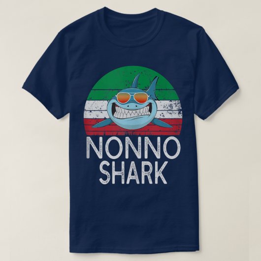 Mannen nonno Shark Italy Grandpa Funny  Tan T-shirt (Design voorkant)