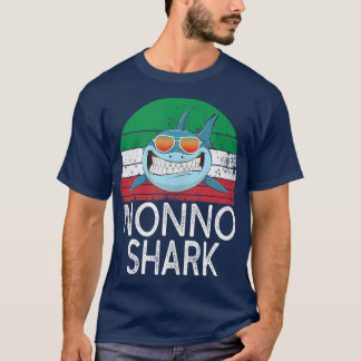 Mannen nonno Shark Italy Grandpa Funny  Tan T-shirt
