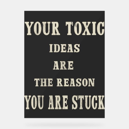 Mannen Novelty Shirt Zwart  Quote Classic Acryl Bord (Voorkant)