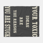 Mannen Novelty Shirt Zwart  Quote Classic Fleece Deken (Voorkant (Horizontaal))