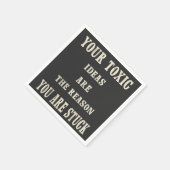 Mannen Novelty Shirt Zwart  Quote Classic Servet (Hoek)