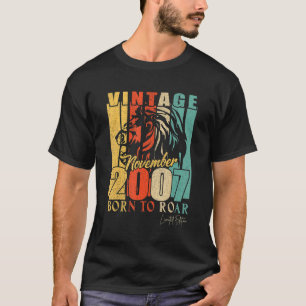 Mannen november 2007 15 jaar oude leeuw 15e verjaa t-shirt