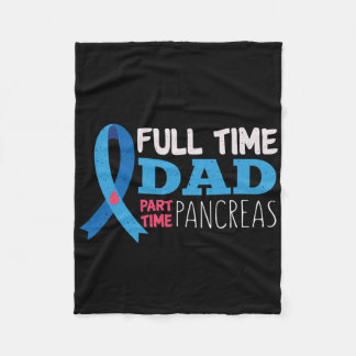 Mannen November T1d Full Time Dad Part Time Pancre Fleece Deken