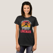 Mannen Nu ben ik Lineman Lineman T-shirt (Voorkant volledig)