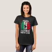 Mannen Nuevo Leon Papa Mexicaans Papa Nuevo Leon V T-shirt (Voorkant volledig)