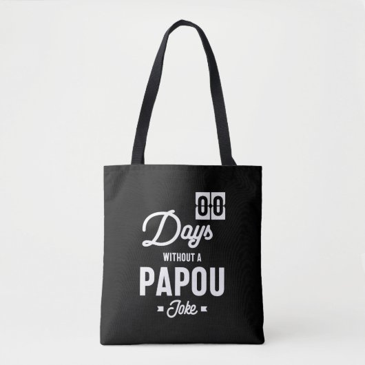 Mannen nul dagen zonder een Papoea Joke Tote Bag (Voorkant)