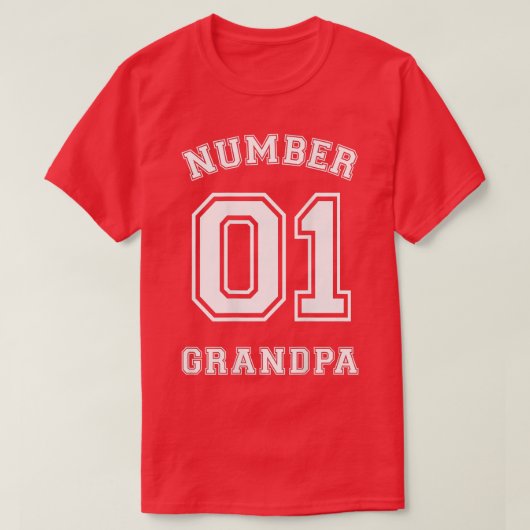 Mannen nummer 1 GRANDPA Sports Jersey Style T-shirt (Design voorkant)