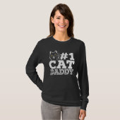 Mannen nummer 1 Kat papa Beste kat papa T-shirt (Voorkant volledig)