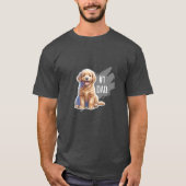 Mannen Nummer 1 Papa Custom Puppy Dog T-shirt (Voorkant)