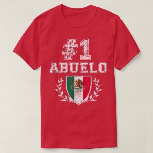 Mannen nummer één Abuelo Latino Spaanse grootvader T-shirt (Design voorkant)