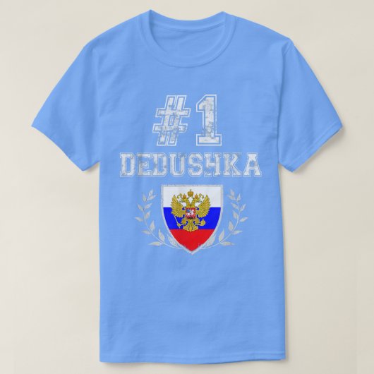 Mannen nummer één Dedushka Russische grootvader T-shirt (Design voorkant)