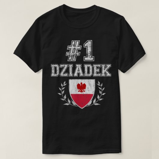 Mannen nummer één Dziadek Poolse grootvader T-shirt (Design voorkant)