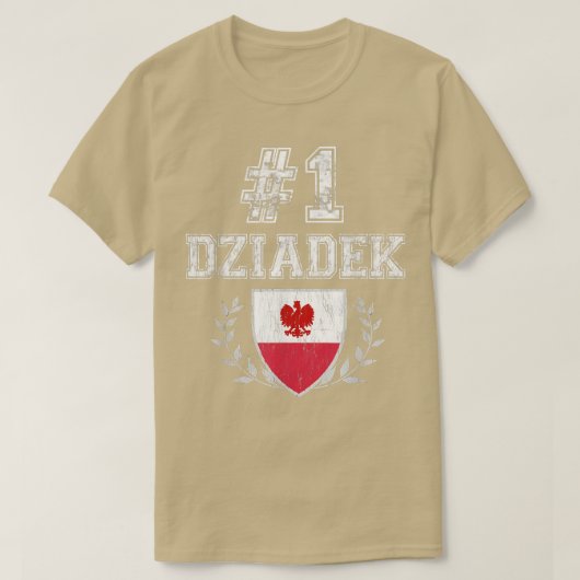 Mannen nummer één Dziadek  Poolse grootvader T-shirt (Design voorkant)