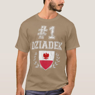 Mannen nummer één Dziadek Poolse grootvader T-shirt