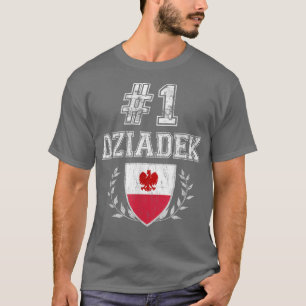Mannen nummer één Dziadek  Poolse grootvader T-shirt