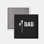 Mannen nummer één Lacrosse papa Magneet (Voorkant / Achterkant)