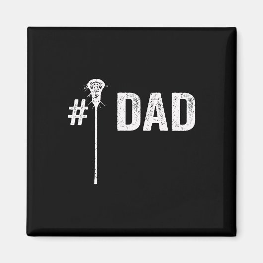 Mannen nummer één Lacrosse papa Magneet (Voorkant)