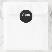 Mannen nummer één Lacrosse papa Ronde Sticker (Tas)