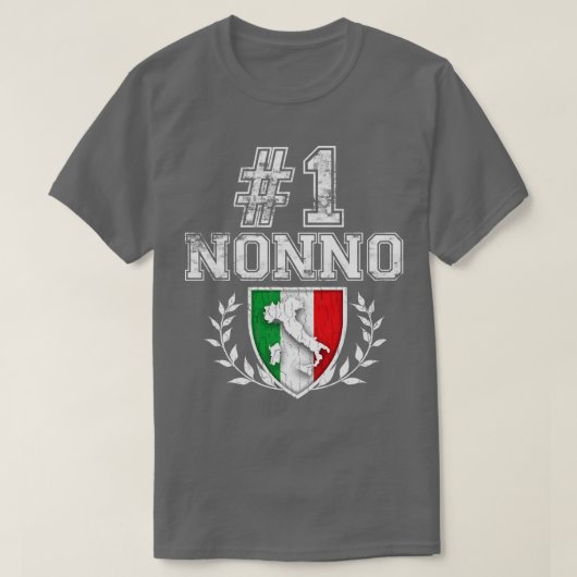 Mannen nummer één niet-Italiaanse grootvader T-shirt (Design voorkant)