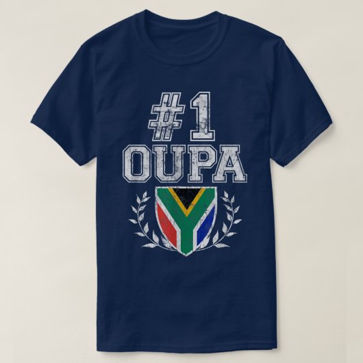 Mannen nummer één Oupa Afrikaanse grootvader  T-shirt (Design voorkant)