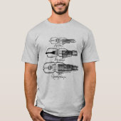 Mannen Nyckelharpa licht T-shirt (Voorkant)